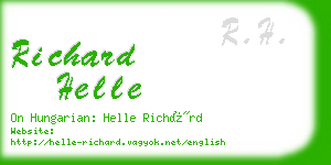 richard helle business card